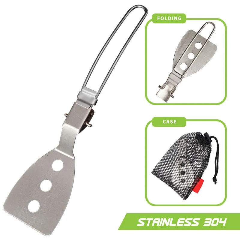 Stainless Steel Portable Outdoor Camping Cooking Folding Frying Spatula