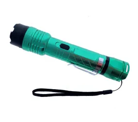 Stun Gun with Flashlight 6.75" Green - 3 Million Volt