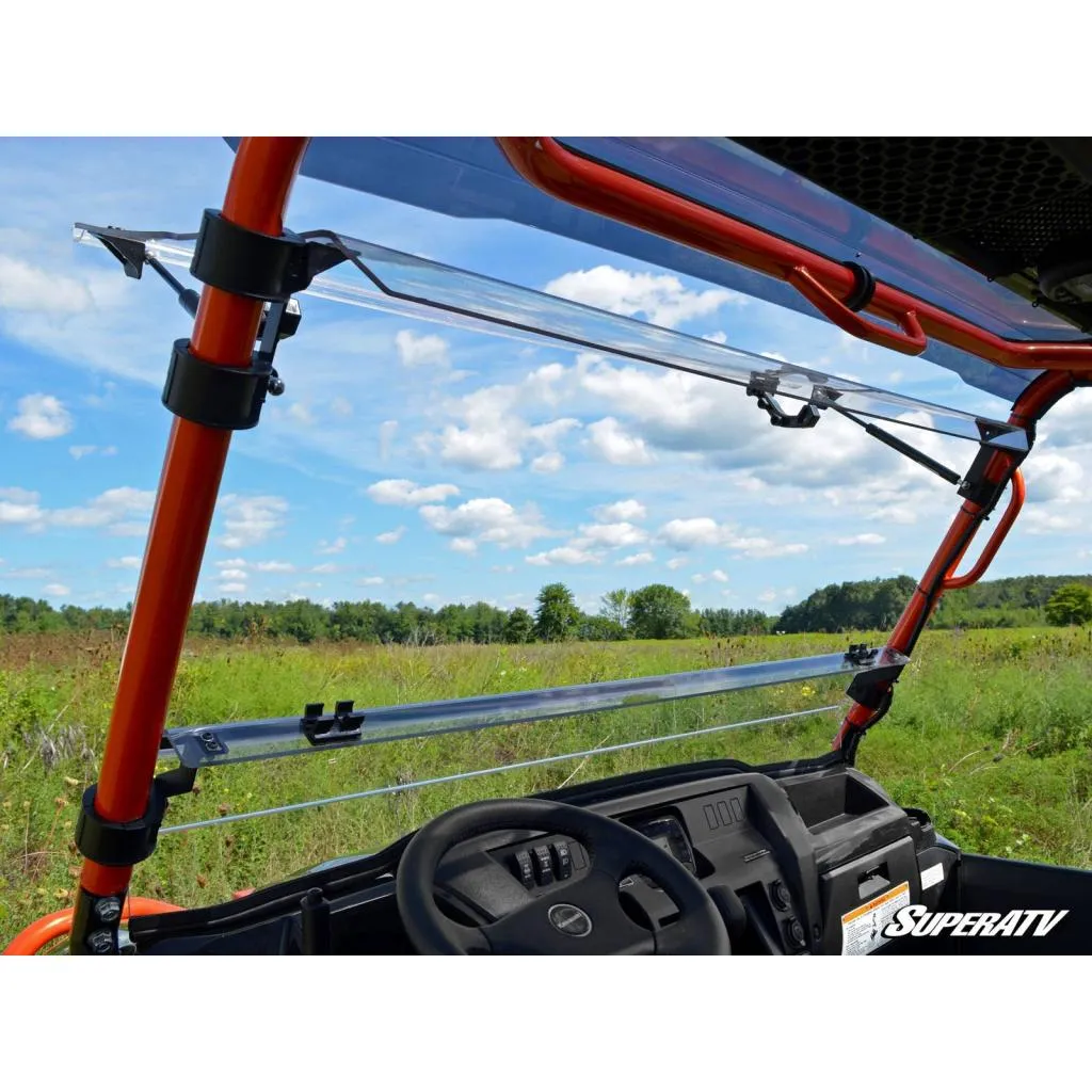 SuperATV Kawasaki Mule Pro Scratch-Resistant Flip Windshield