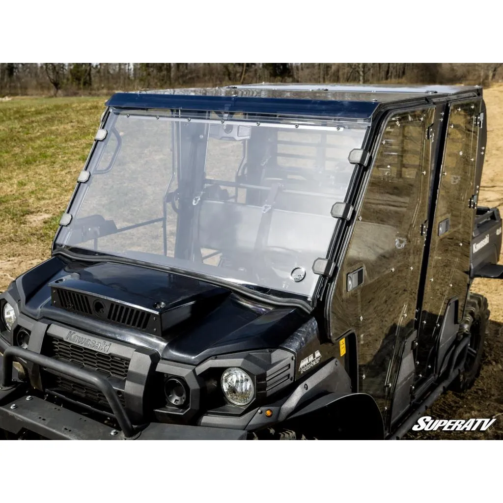 SuperATV Kawasaki Mule Pro Scratch-Resistant Full Windshield