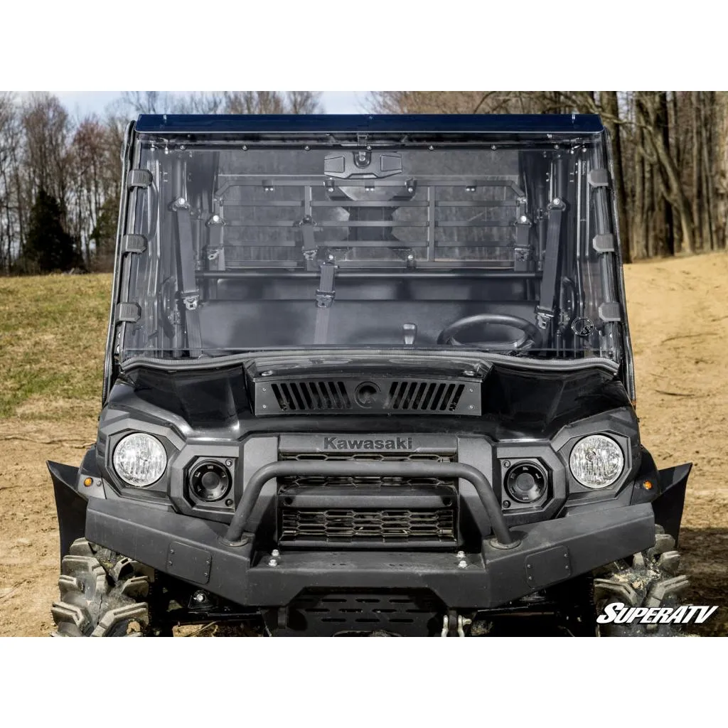 SuperATV Kawasaki Mule Pro Scratch-Resistant Full Windshield