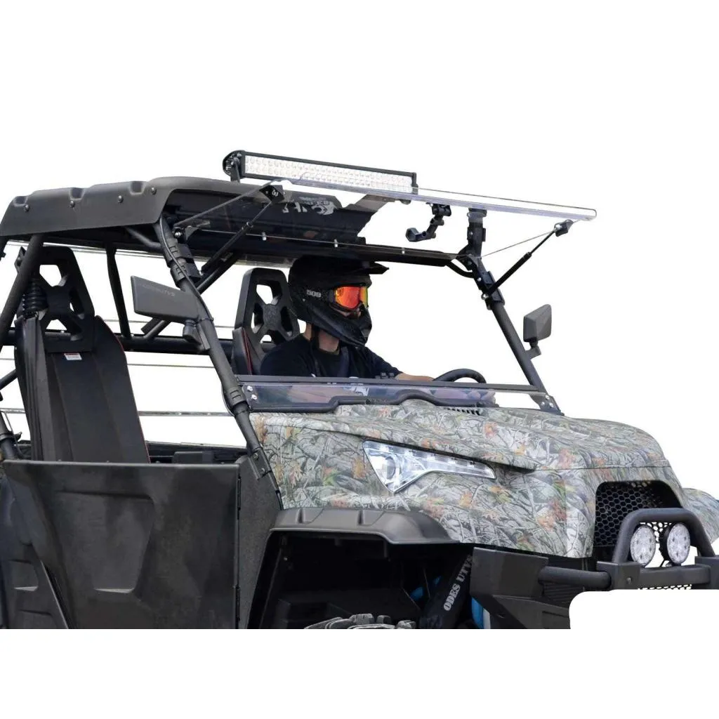 SuperATV ODES Dominator Scratch Resistant Flip Windshield