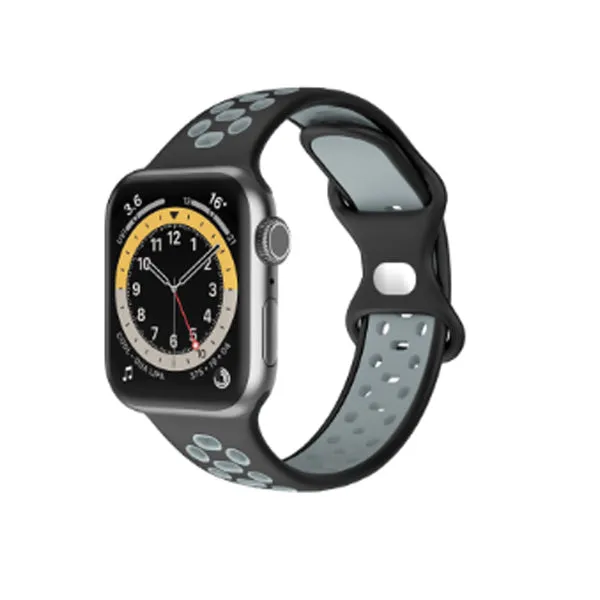 Two-Tone Silicone Apple Watch Band 38MM / 40MM, 42MM / 44MM 雙色矽膠 Apple 38MM / 40MM , 42MM / 44MM錶帶 (KCWATCH1164a)