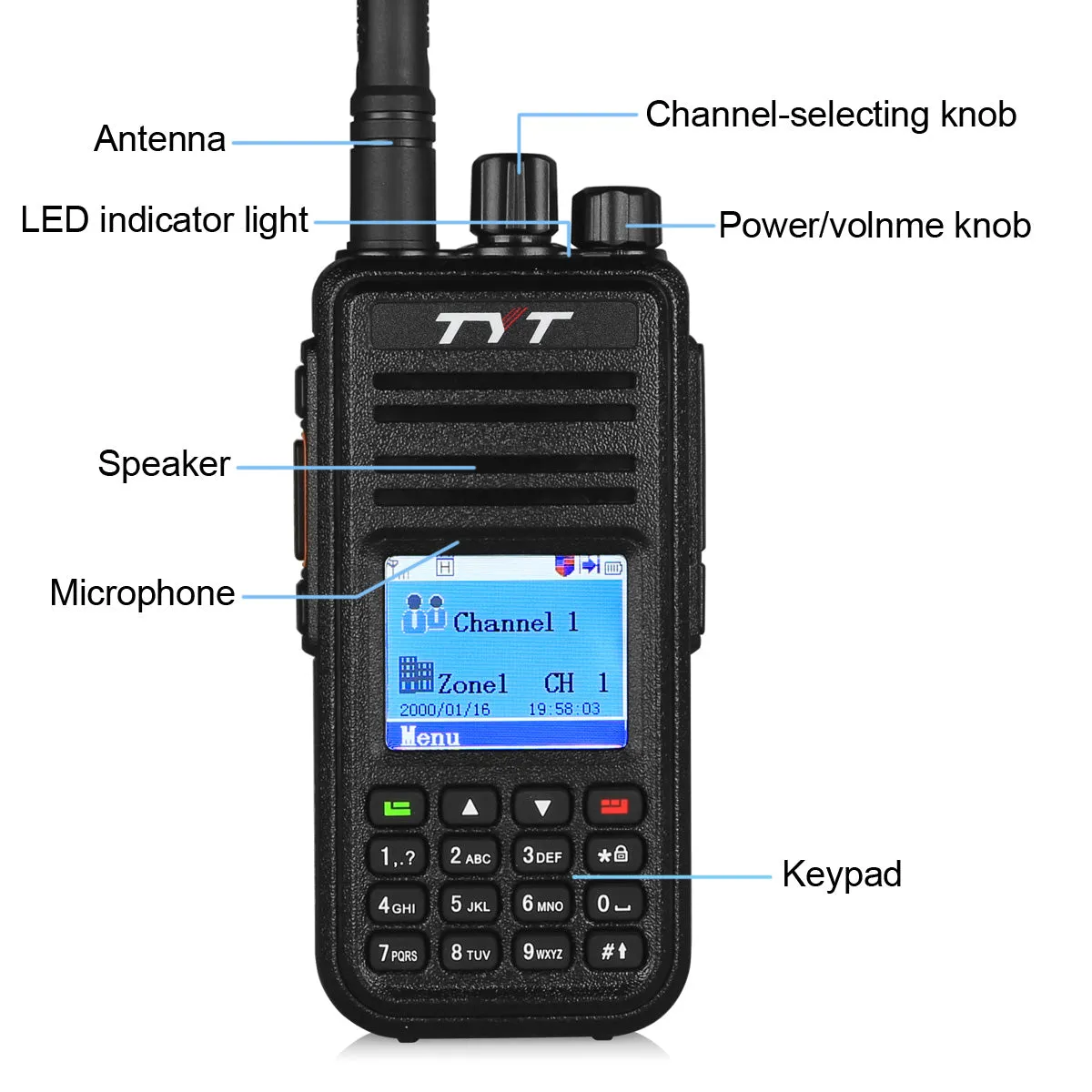 TYT MD-380 UHF DMR Digital Radio    Remote Speaker [DISCONTINUED]