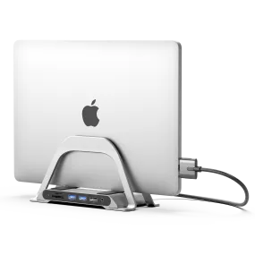 Vertical MacBook Stand with Integrated Hub