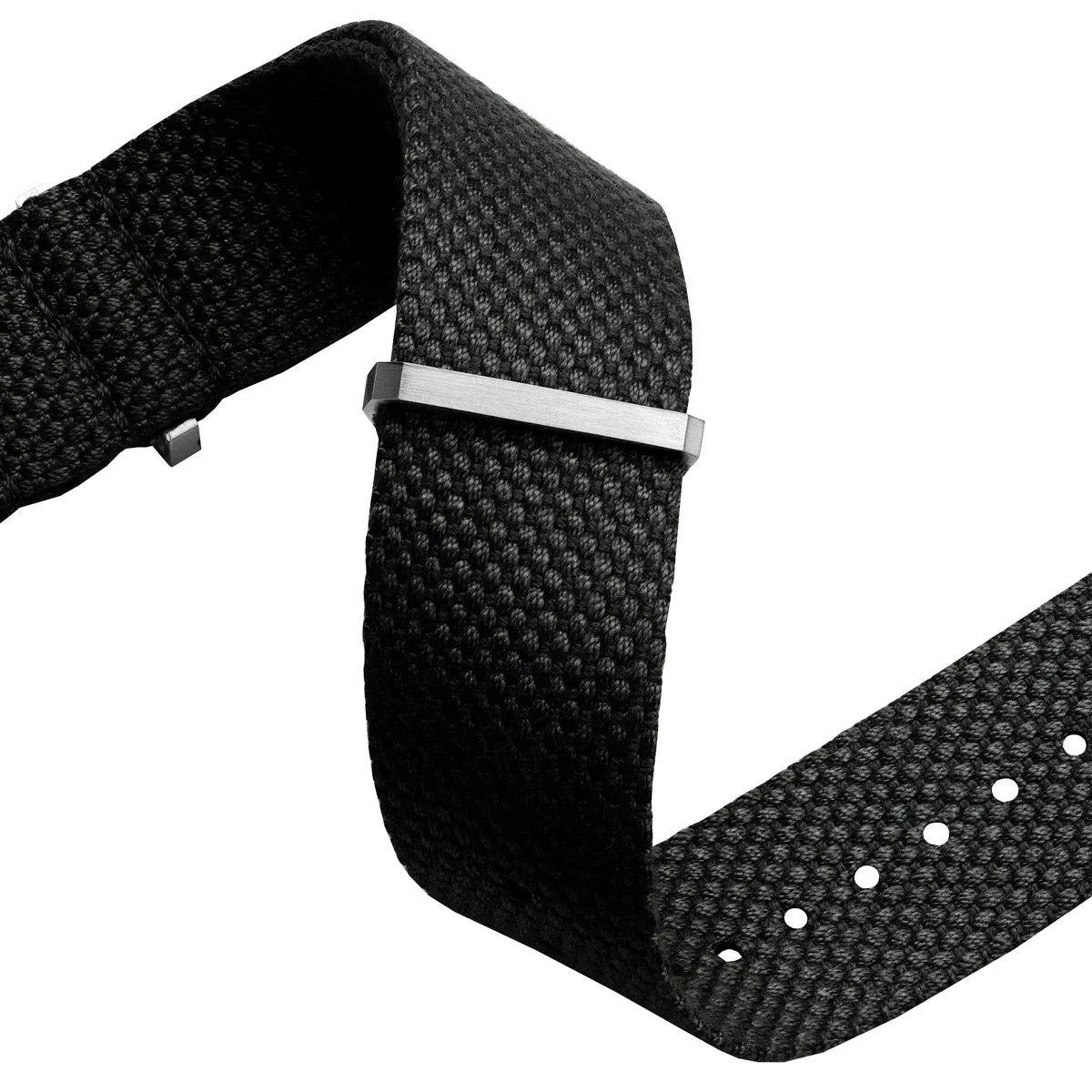 WatchGecko Braemore Military Canvas Watch Strap - Tactical Black