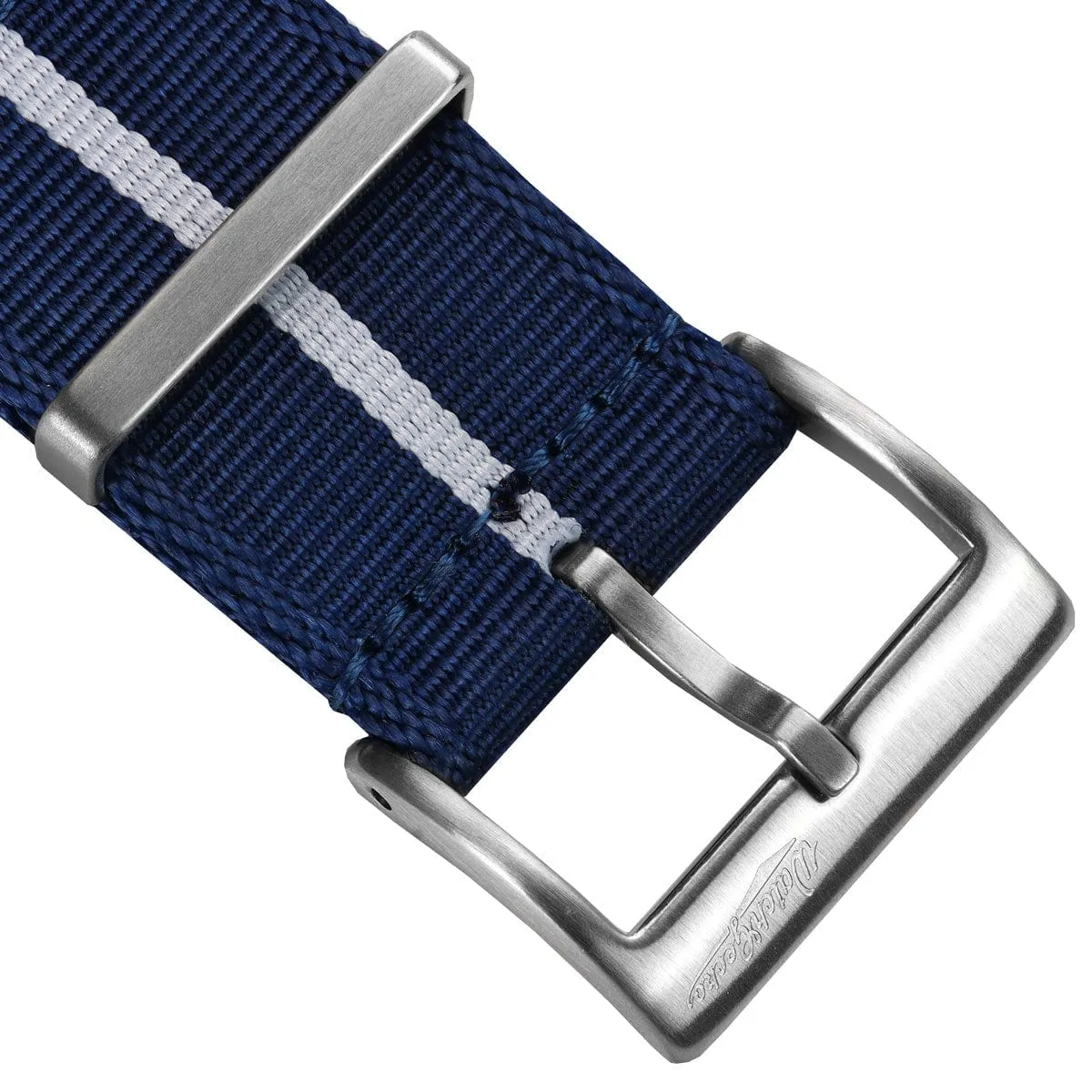 WatchGecko Signature Military Nylon Watch Strap - Blue & White