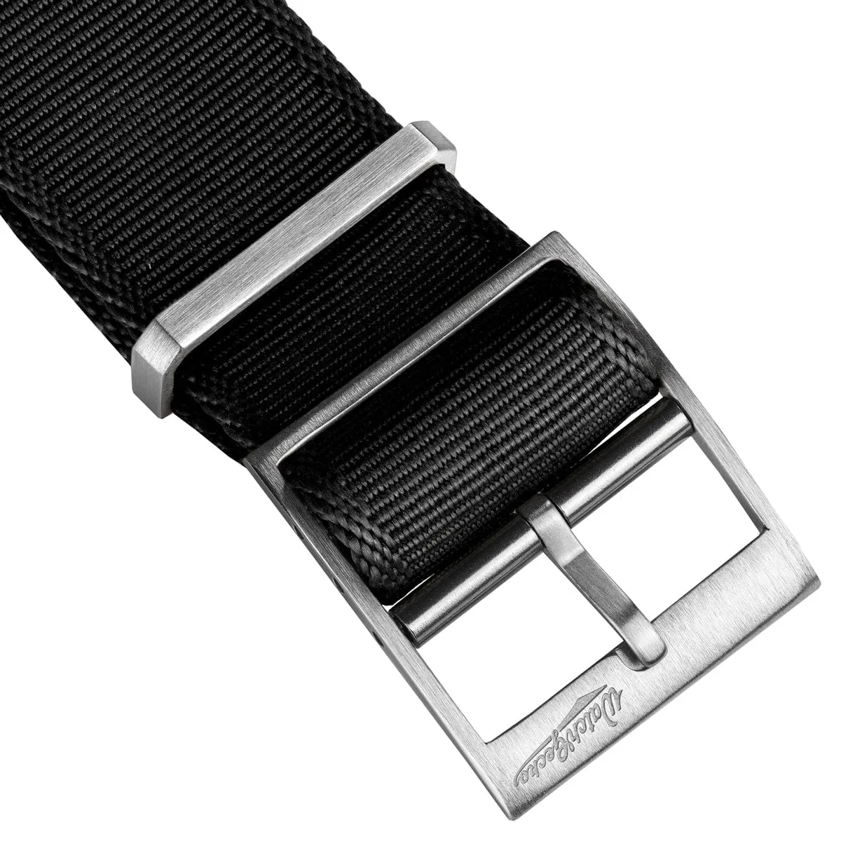 WatchGecko Signature Single Pass Military Nylon Watch Strap - Black