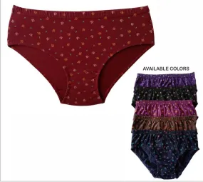 Women's Dark Color Cotton Brief Hipster Panty (Pack of 3)