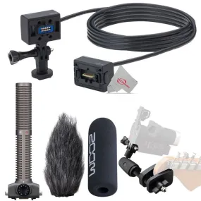 Zoom ECM-3 9.8' Extension Cable for Mic Capsule with Action Camera Mount     Zoom GHM-1 Guitar Headstock Mount   Zoom SSH-6 Stereo Shotgun Microphone Capsule    ZOOM WSS-6 Windscreen For SSH6 and SSH-6 Shotgun Mic Capsules